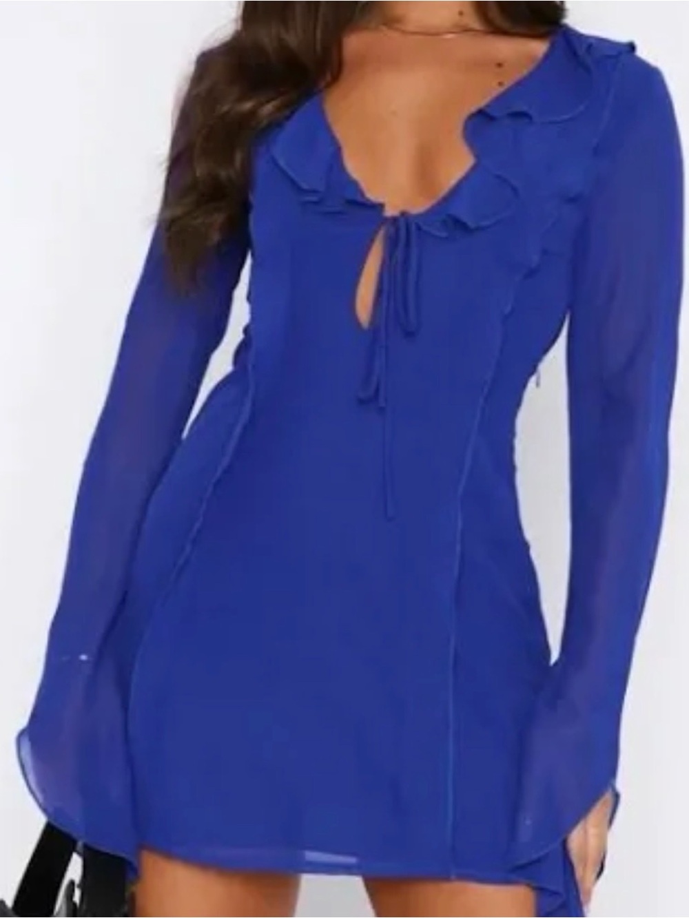 Whitefox Mini Blue Ruffle Dress